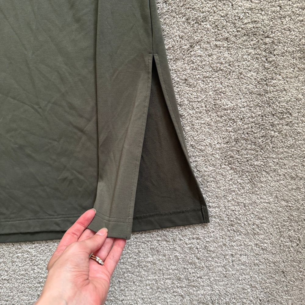 Cozy Earth Brushed Bamboo‎ XS Olive Green Midi Skirt Drawstring Comfy Athleisure - Picture 3 of 9
